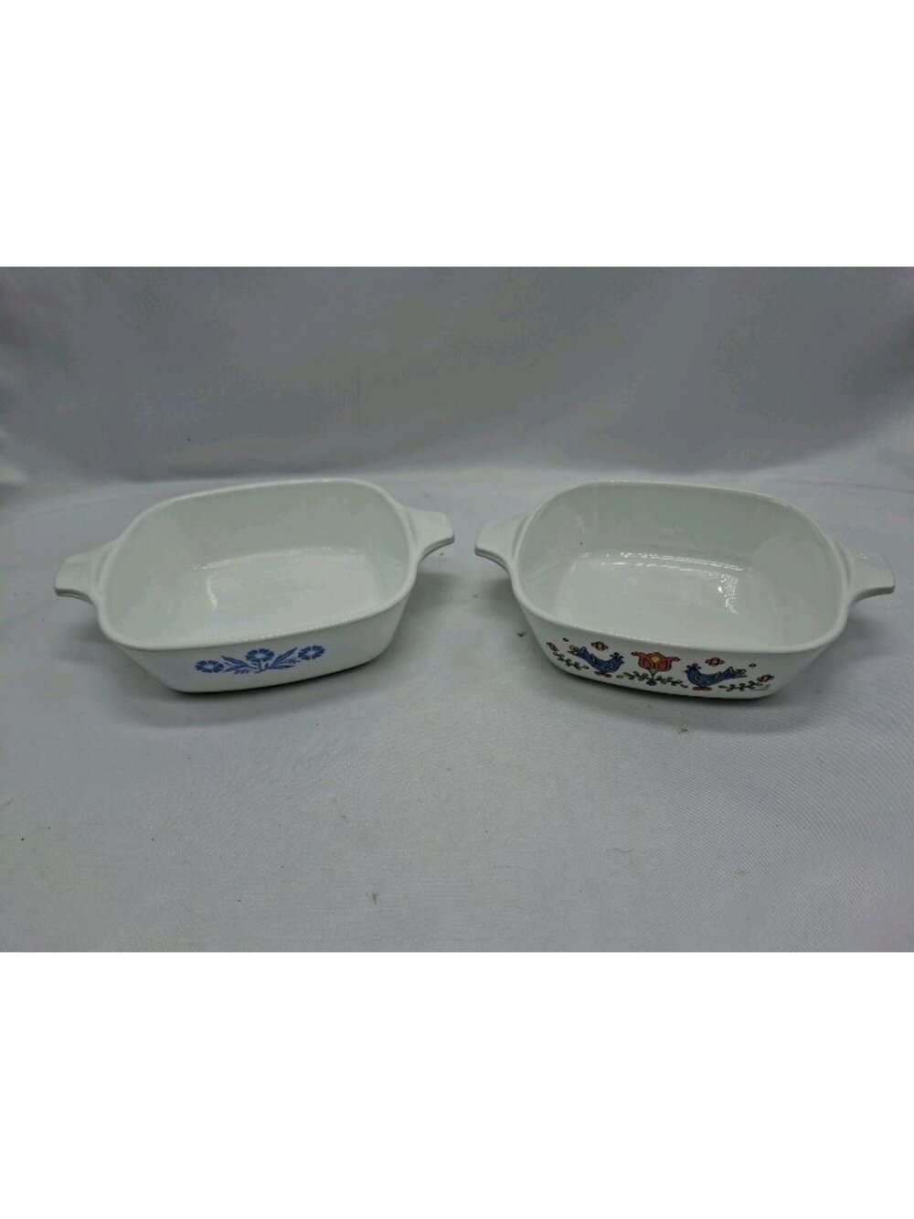 CORNING WARE Country Festival Blue Bird & Cornflower 1-3/4 Cup Casserole P-41-B